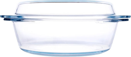 Round Tempered Glass Casserole Dish by HUSANMP