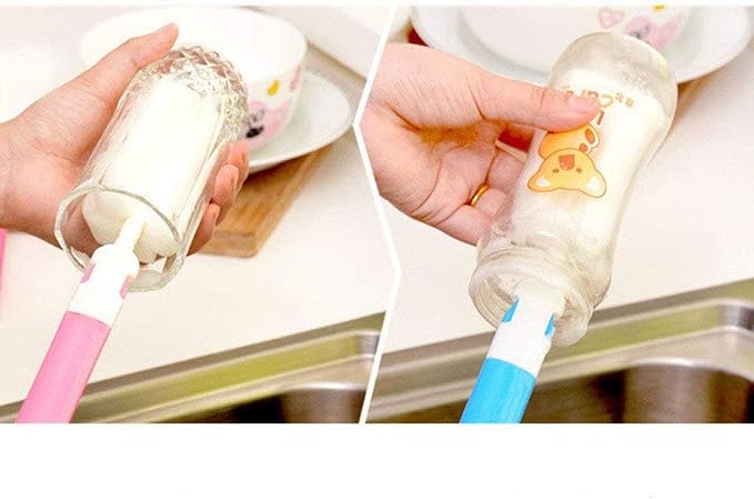 INVODA 4PCS Bottle Brush, Bottle Washer Set Long Sponge Bottle Cleaning Brushes - Image 7