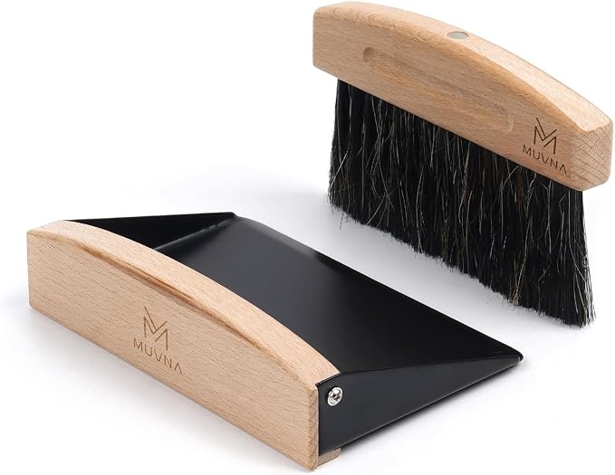 Coffee Dust Pan and Brush Set by MUVNA