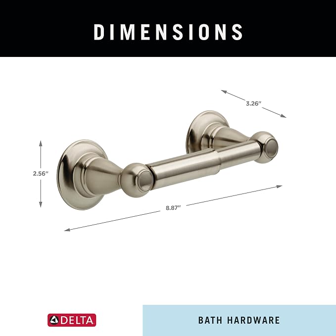 Delta Faucet Porter Toilet Paper Holder, SpotShield Brushed Nickel, Bathroom - Image 7