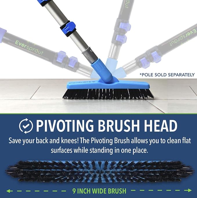 EVERSPROUT Grout Cleaning Brush Scrubber, Stiff V-Shaped Scrub Bristles Built - Image 3