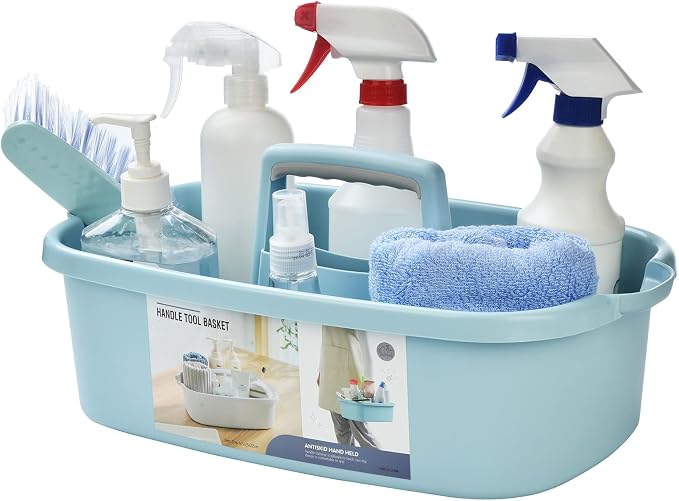 ALINK Large Plastic Shower Caddy Tote, Portable Storage Caddy Basket Organizer by ALINK