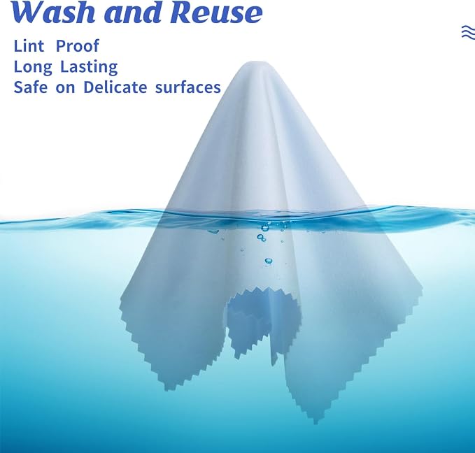 Treela 200 Pcs Microfiber Glasses Cleaning Cloth 6 x 7'' Eyeglasses Cleaner - Image 7