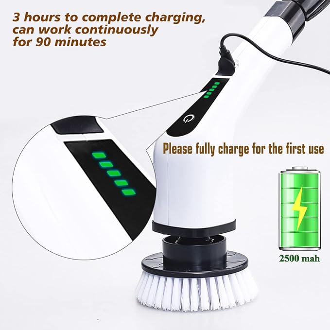MGLSDeet Electric Spin Scrubber Scrub Brush, Rechargeable Cleaning Brush - Image 7
