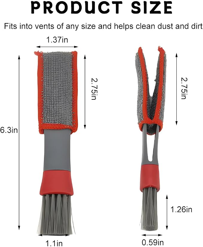 2 PCS Mini Duster for Car Air Vent, Double Ended Automotive Air Vent Microfiber - Image 2