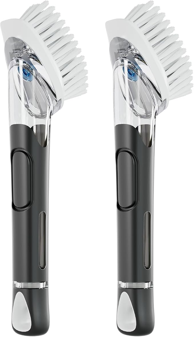 RIMAY Soap Dispensing Dish Brush, Dish Scrubber by RIMAY