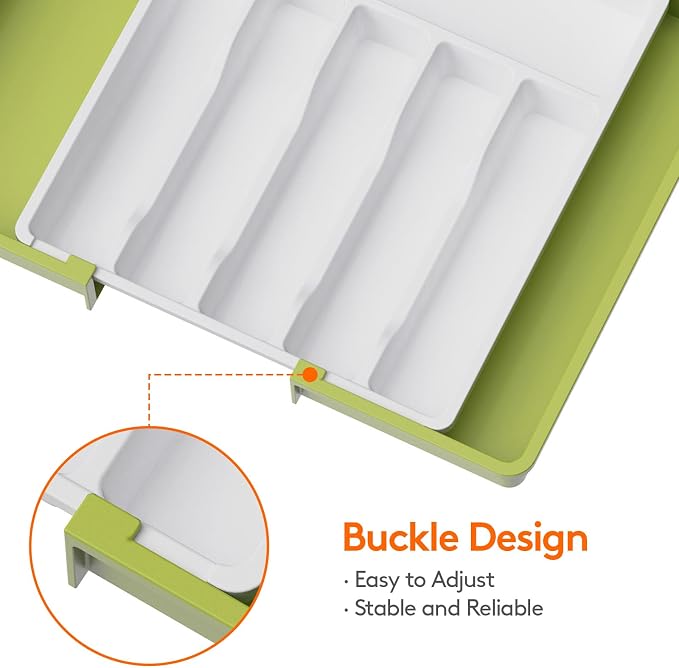 Lifewit Silverware Drawer Organizer, Expandable Utensil Tray - Image 5
