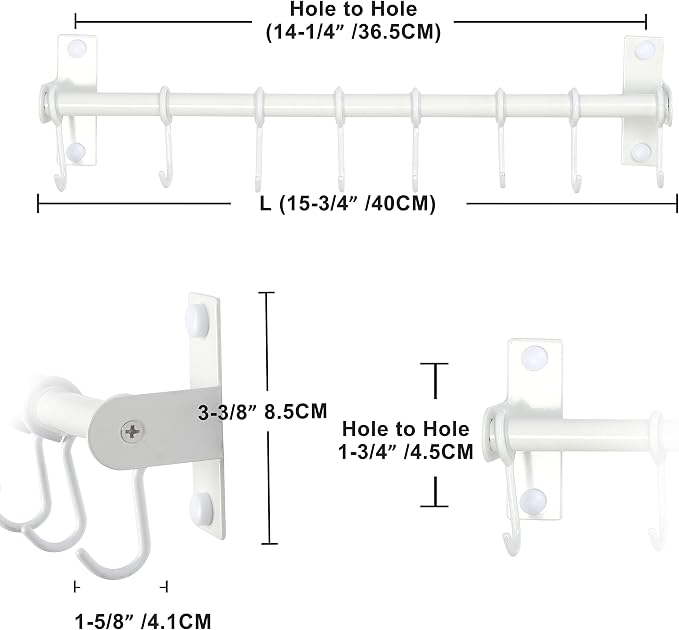 Dseap Kitchen Hooks for Hanging Utensils, Hanging Pot Rack, Kitchen Utensil - Image 6