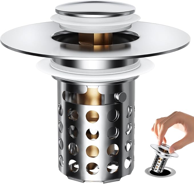 Upgraded Bathroom Sink Stopper, Sink Drain Strainer by Unknown