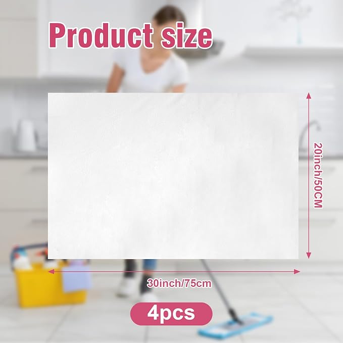 4 Pcs Extra Large Microfiber Cleaning Cloth 30 x 20 Inch Reusable Thick - Image 2
