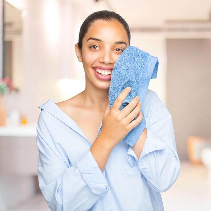 100% Cotton Washcloth Set 24 Packs – Soft, Absorbent Face Towels - Image 3