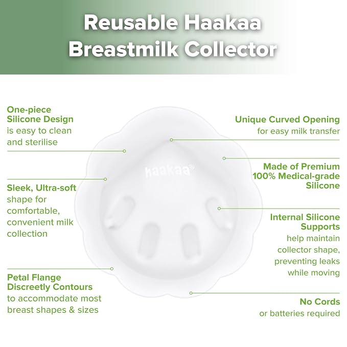 haakaa Petal Soft Silicone Milk Collector丨Discreet Leak-Protection Breast Milk - Image 4