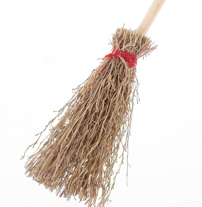 EXCEART Mini Broom Witch Accessory 3.74 Inch Straw Broomstick - Image 7