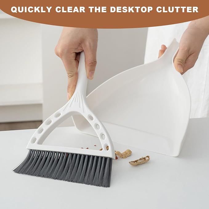 Mini Broom and Dustpan Set Small Dust pan and Brush Set Perfect - Image 2