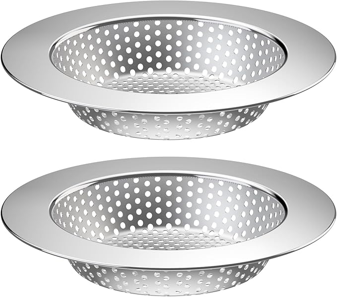 2PCS Kitchen Sink Drain Strainer/Catcher/Basket/Cover/Filter/Trap/Screen by Huntonry