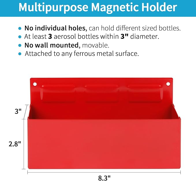 Magnetic Aerosol Spray Can Holder, Magnet Toolbox Bottle Holder, Tool Box - Image 2
