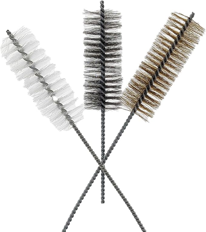 3 Piece Set of 16-Inch Tube Cleaning Brushes Copper, Nylon by SE