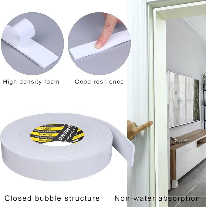 EVA Single-Sided Adhesive White Foam Tape 2inX16.4FT Single-Sided Sealing Strip - Image 4