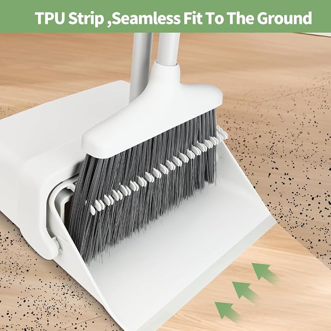 CQT Broom and Dustpan Set with Handle, Brush and Dustpan Set - Image 6