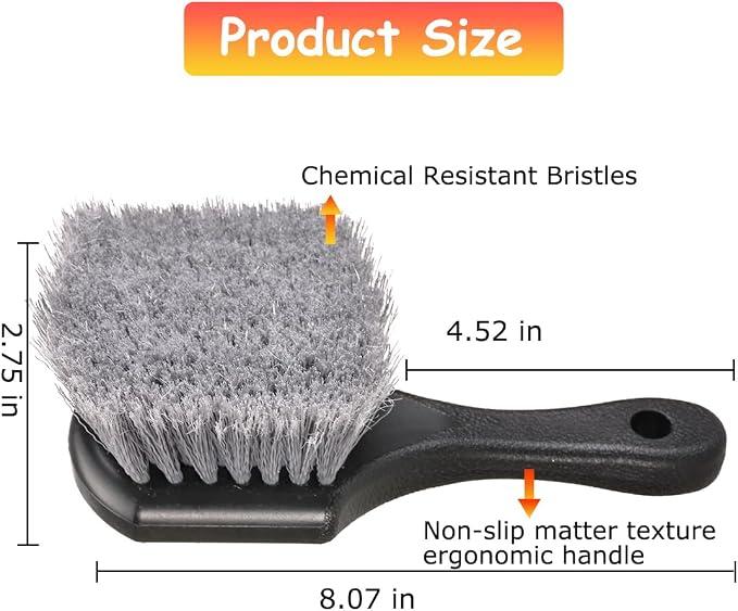 Tire Brush Wheel Cleaner Brush, Soft Bristle Cleaning Brush, Car Wash Brush - Image 4