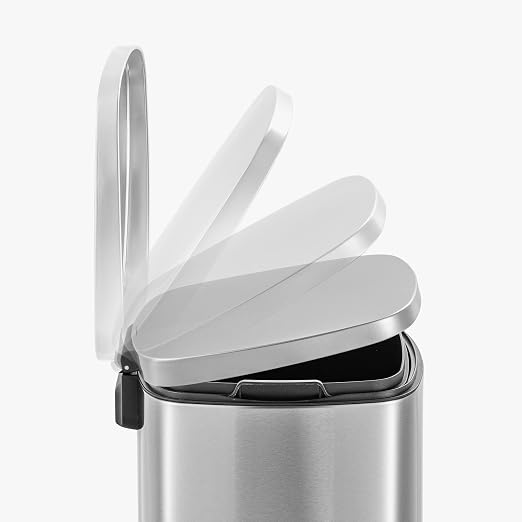 QUALIAZERO 50L / 13 Gallon Stainless Steel Step-On Kitchen Trash Can Soft-Close - Image 5