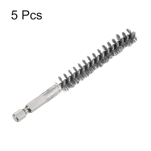 HARFINGTON 5Pcs Bore Brush Stainless Steel 12mm Dia Cleaning Twisted Wire Brush - Image 3