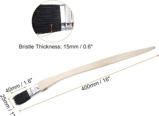 uxcell 2pcs Bent Radiator Paint Brush 1" Width Curved Wall Paint Soft Bristle - Image 2
