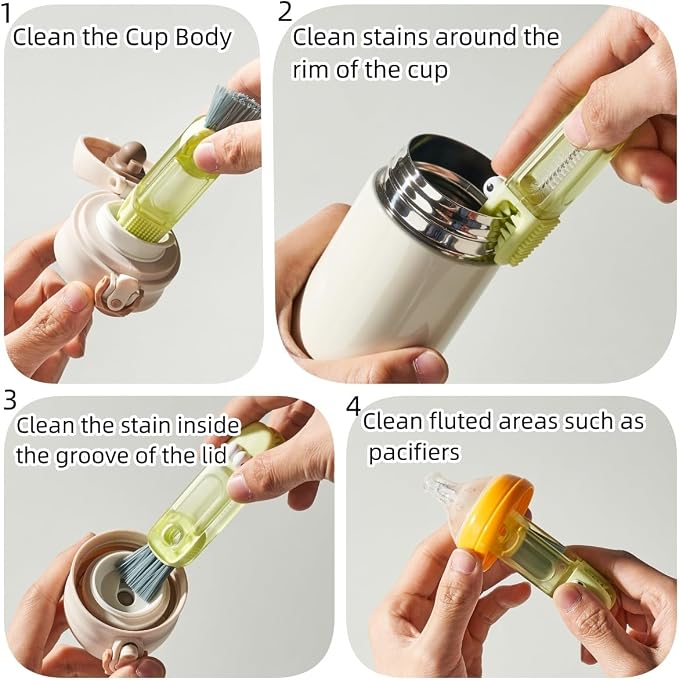 4-in-1 Bottle Cleaning Brush Set, Home Kitchen Crevice Cleaning Tools - Image 2