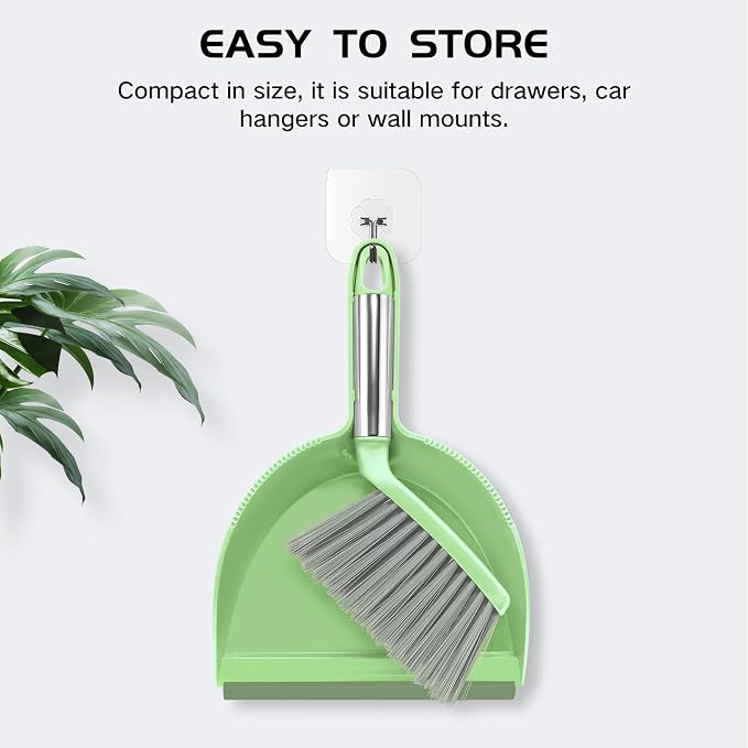 NACENA Mini Broom and Dustpan Set, Small Dust Pan and Brush Set - Image 6