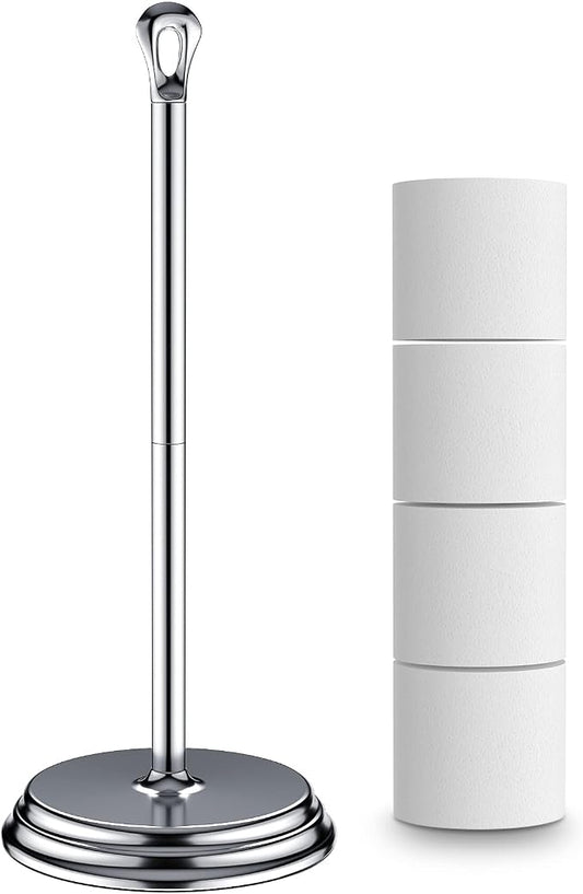 Toilet Paper Holder with Rustproof, Metal Free Standing Toilet Paper Stand by Kasunto