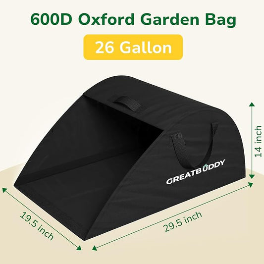 GreatBuddy Leaf Collector, Portable Lawn Bag, 26 Gallon Yard Waste Bag Oxford - Image 2