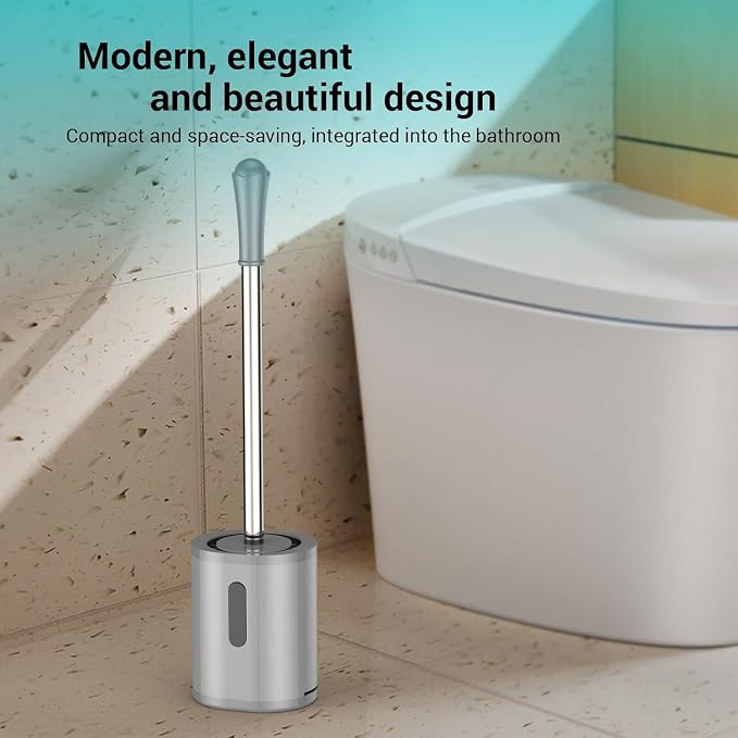 Toilet Brush and Holder, 3 Pack Compact Size Toilet Bowl Brush - Image 6