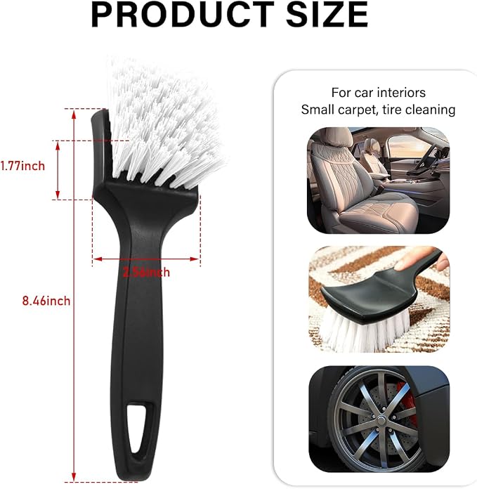 Car Carpet Cleaning Brush, Wheel Hub Scrub Brush Floor Mat Cleaning Brush - Image 2