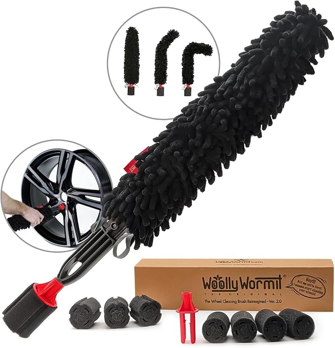 Wheel Cleaning Brush Car Detailing Kit by WoollyWormit