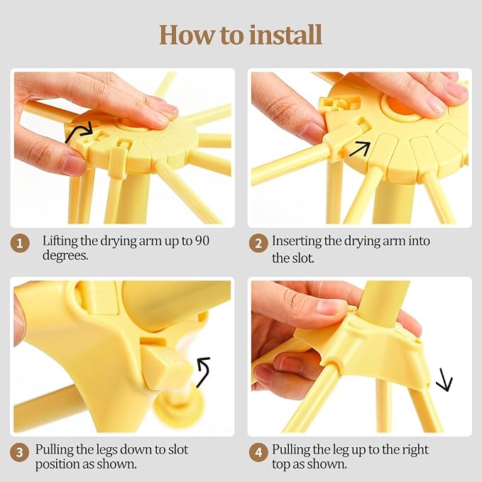 Ourokhome Collapsible Pasta Drying Rack, Plastic Foldable Homemade Fresh - Image 3