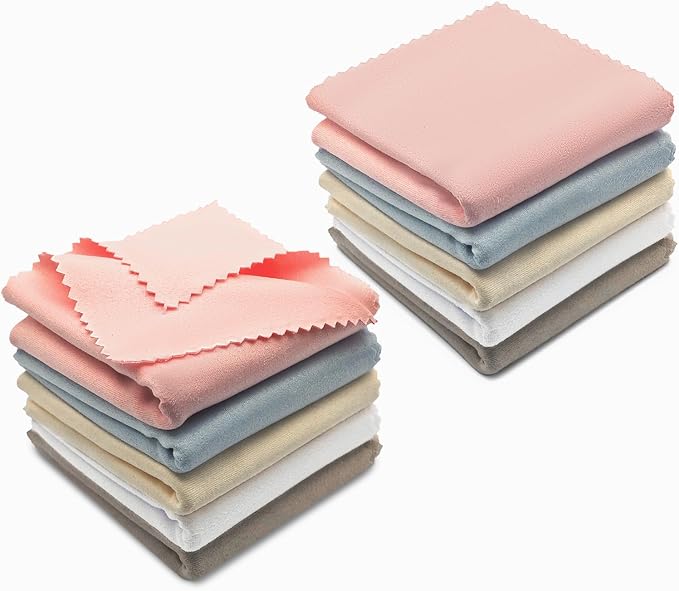 SAPHUE 5pcs Guitar Cleaning Kit Microfiber 12 * 12in Plush Polishing Cloths - Image 3