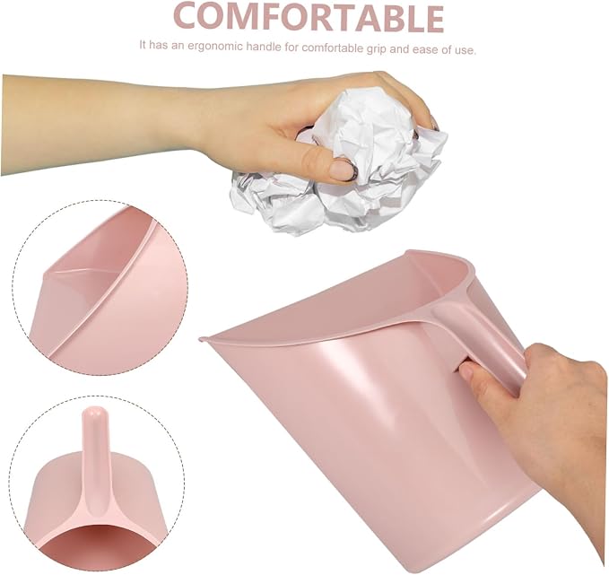 PRETYZOOM Ergonomic Handheld Dustpan Pink Long Handle Dust Pan Only - Image 8