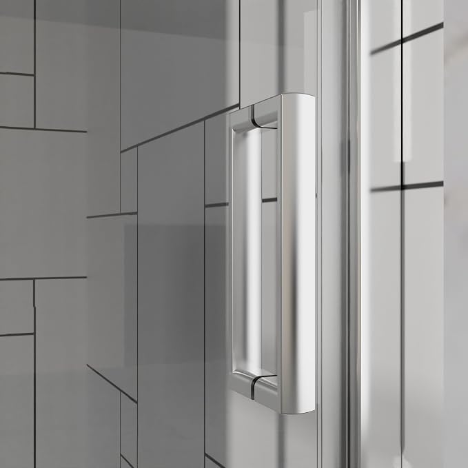Frameless Bi-Fold Shower Door 30" W x 72" H, 1/4" Clear Tempered Glass - Image 6