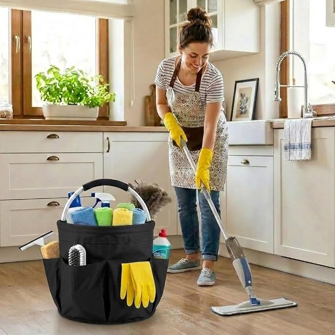 Multifunctional 17L Cleaning Caddy, Foldable 600D Organizer Bag - Image 4