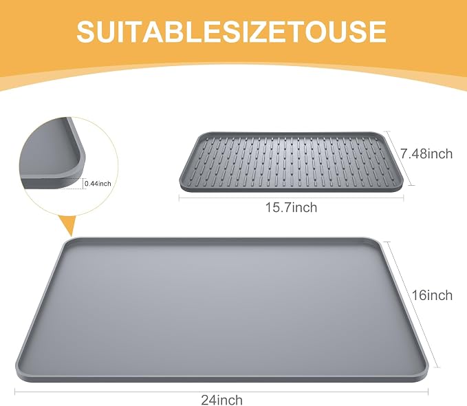Silicone Coffee Mat, Fits Under Coffee Maker, Espresso Machine, Dish Rack - Image 5
