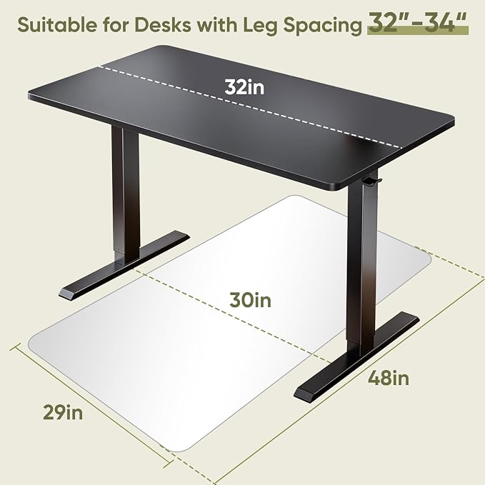 Office Chair Mat for Carpet & Hardwood, Upgraded 29" x 48" Dual Use Tempered - Image 6