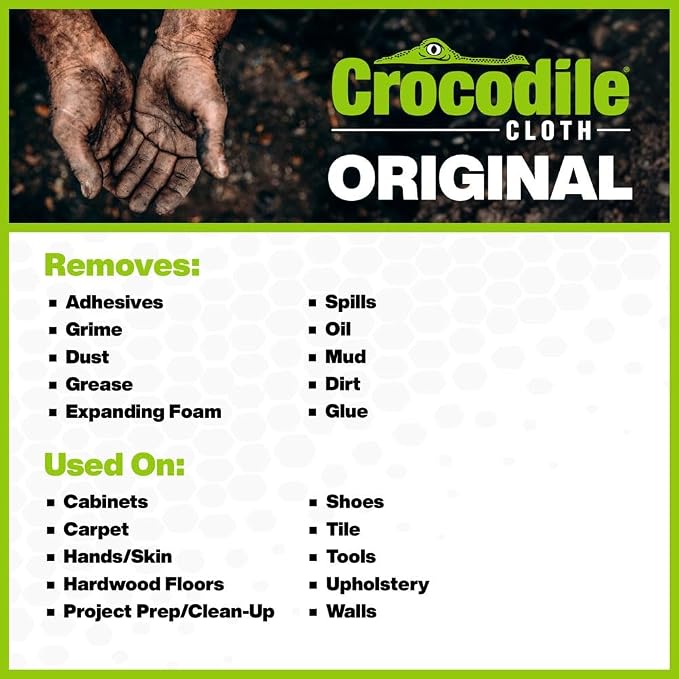 Crocodile Cloth Industrial Hand & Tool Cleaning Wipes - Image 3
