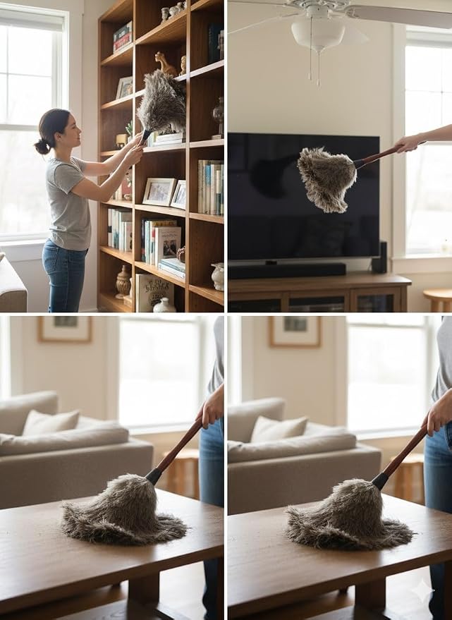 AAYU Feather Duster 14.5 inch for Home Cleaning | Soft-Feather Moping and car - Image 4