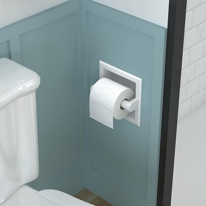 FORIOUS Recessed Toilet Paper Holder, Stainless Steel Durable Tissue Roll - Image 9