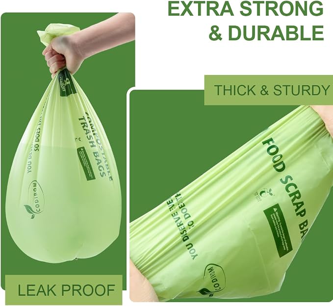 100% Compostable Trash Bags, 8 Gallon, 30 Liter, 0.85 Mils - Image 5