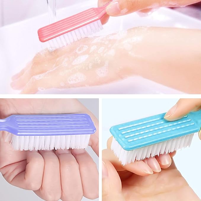 NICEMOVIC 10 Pcs Nail Brush for Cleaning Fingernails, Handle Grip Nail Scrubber - Image 3