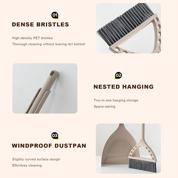 Mini Broom and Dustpan Set Small Dust pan and Brush Set Perfect - Image 5