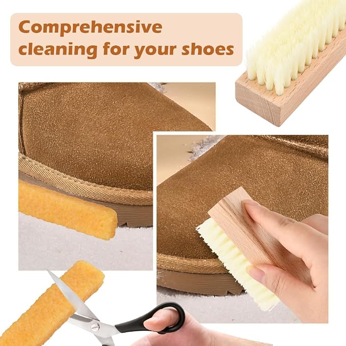 3Pcs Suede Shoe Brush and Eraser, Suede Nubuck Cleaning Brush - Image 4