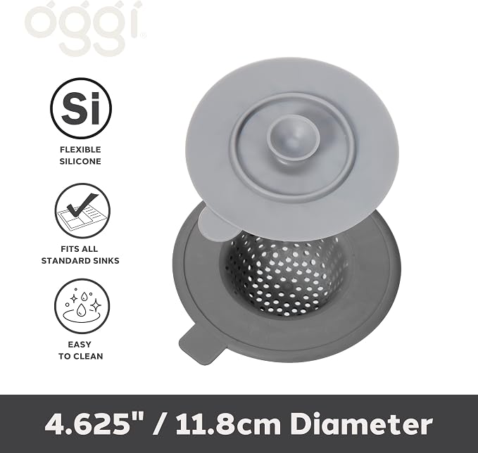 OGGI Silicone Sink Strainer & Stopper Set- Great Kitchen Sink Strainer - Image 2