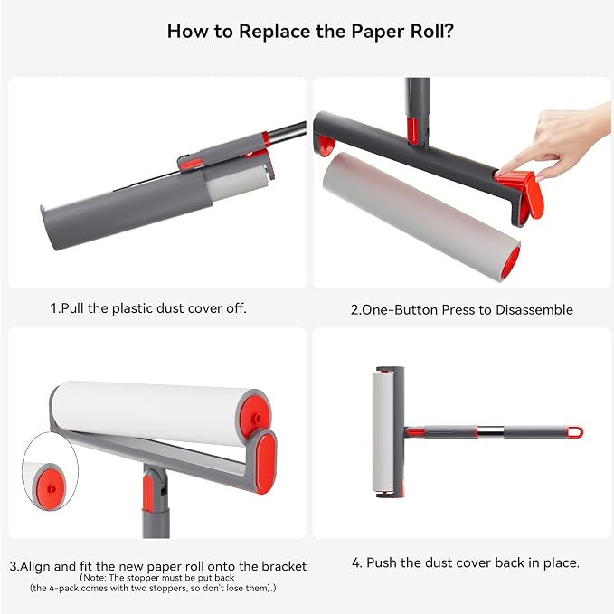Large Lint Roller Refill 320 Sheets Value Set, Extra Sticky, Easy Tear - Image 7